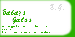 balazs galos business card